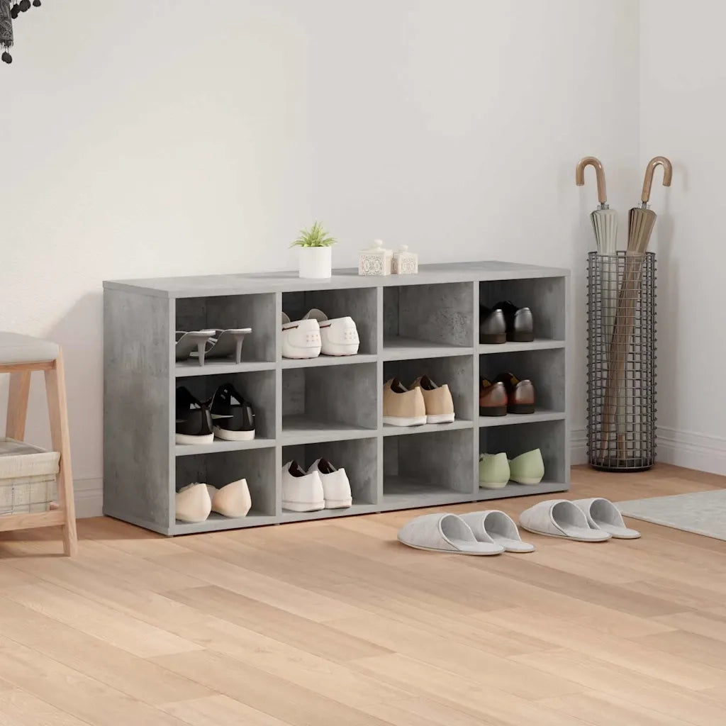 vidaXL Scarpiera Grigio cemento 103 x 30 x 51 cm Legno multistrato
