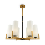 Lampadario ottone tubi vetro Fortano Maytoni MOD089PL-06BS