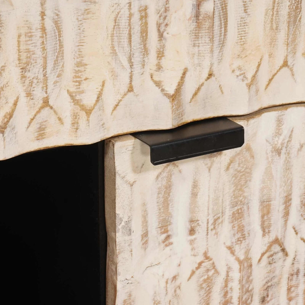 Credenza-Buffet-Armadio da cucina Tinta unita Finitura Bianco Lavato