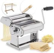 Pastamachine manuale - 7 tipi di pasta per lasagna spaghetti fettuccine - compreso pastadroger e spazzola di pulizia - pastamachine in acciaio inossidabile