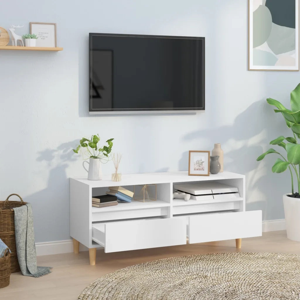 Mobile TV | Armadietto TV | Mobile Porta TV Bianco 100x34,5x44,5 cm in Legno Multistrato