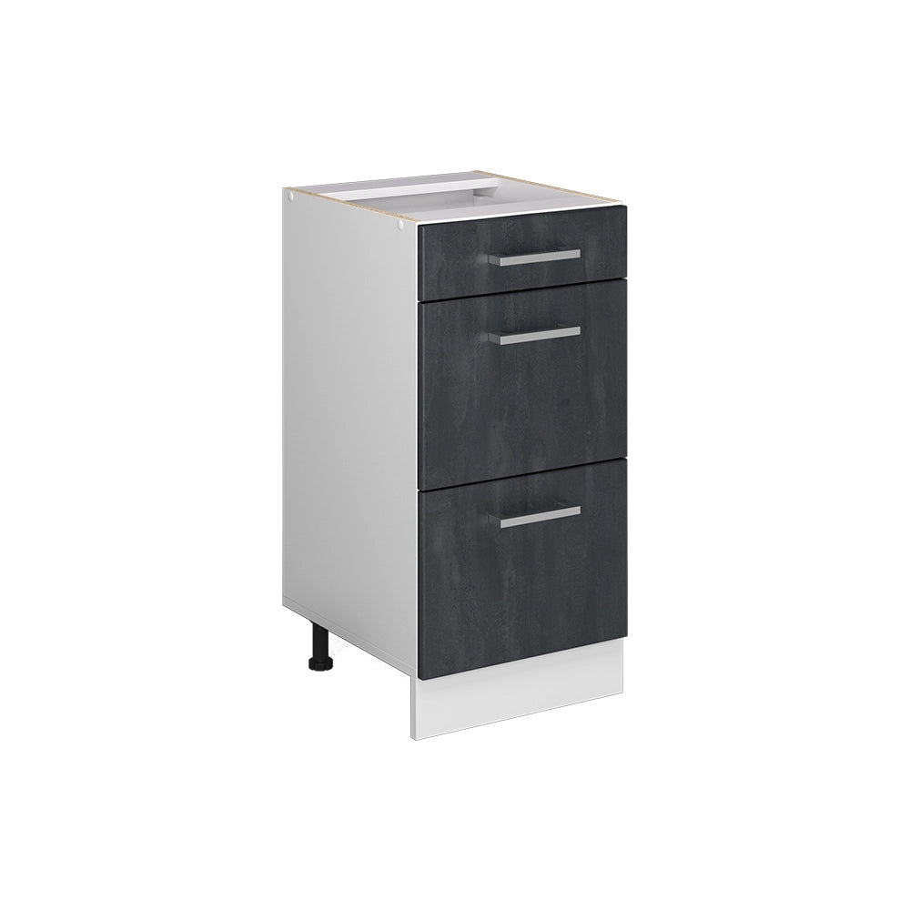 Vicco Frontale cucina Calcestruzzo nero 39.6 x 70.4 cm frontale del mobile per mobile base con cassetti