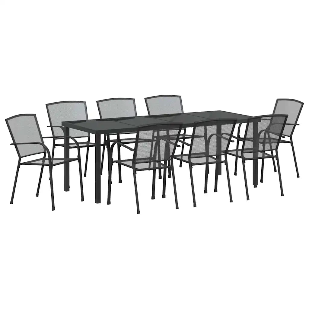 Set da Pranzo per Giardino 9 pcs Antracite 3379288