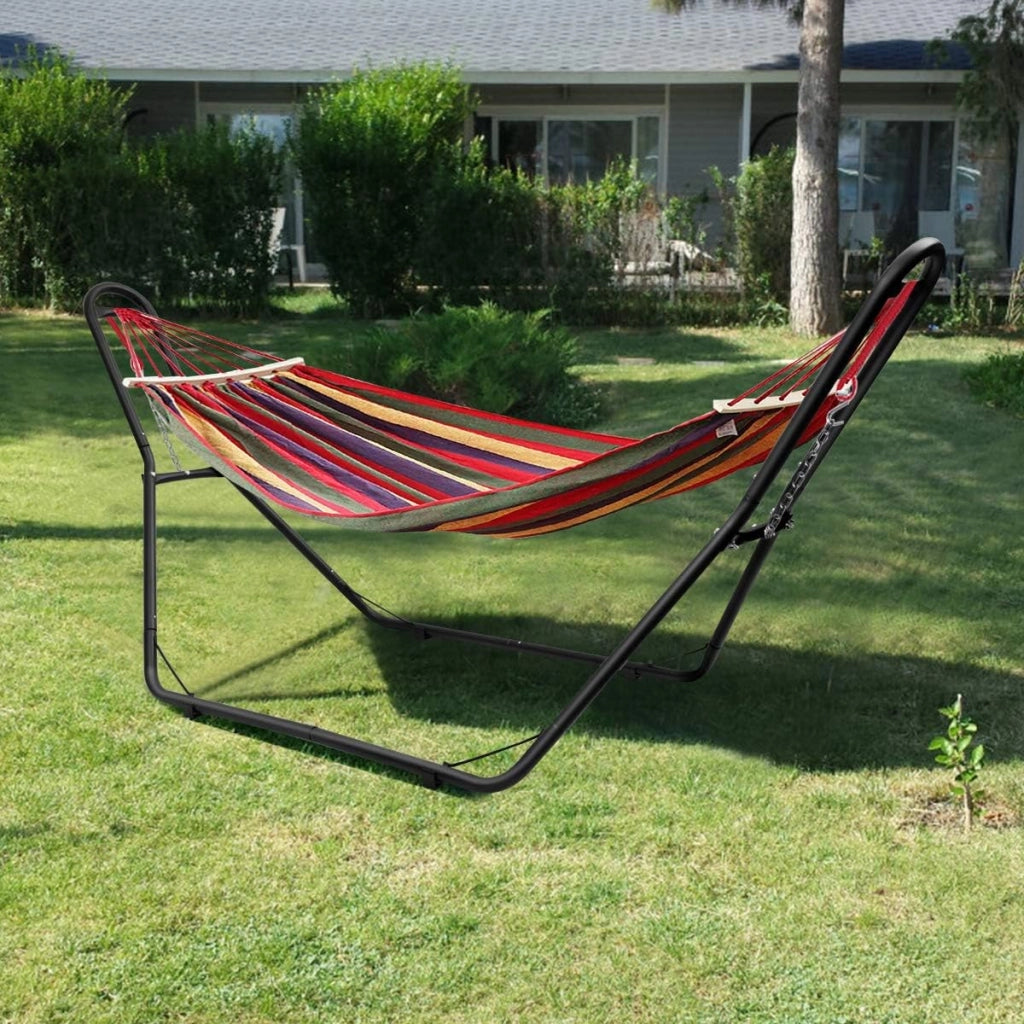 Supporto Universale per Amaca, Regolabile, Portata 200 kg | Telaio per Amaca, Adatto per Amache da 2,75 a 3,6 m di Lunghezza, per Terrazza Esterna Coperta da Giardino, Amaca Non Inclusa