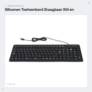 Tastiera in Silicone - Portatile - Silenziosa e Compatta - Impermeabile - Collegamento USB - 105 Tasti - Adatta per Casa e Ufficio