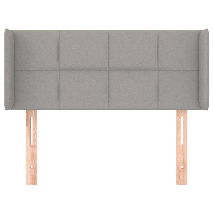 Testiera ad Orecchio Grigio Chiaro 103x16x78/88 cm in Tessuto