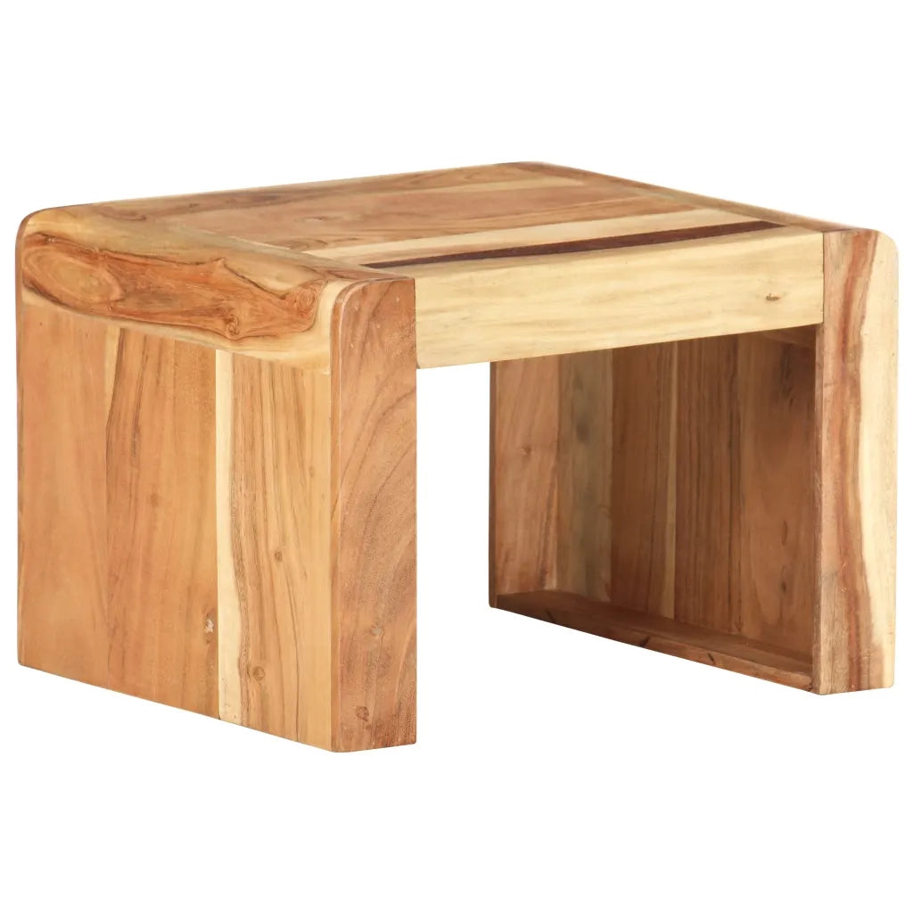 Tavolino Laterale 40x40x30 cm in Legno Massello di Acacia cod mxl 11562