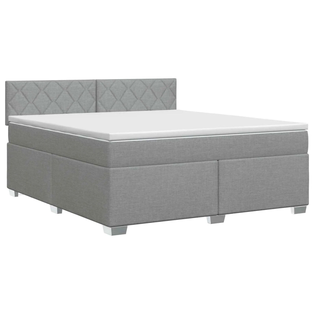 Letto box spring con materasso Grigio Chiaro 160 x 200 cm 3450523