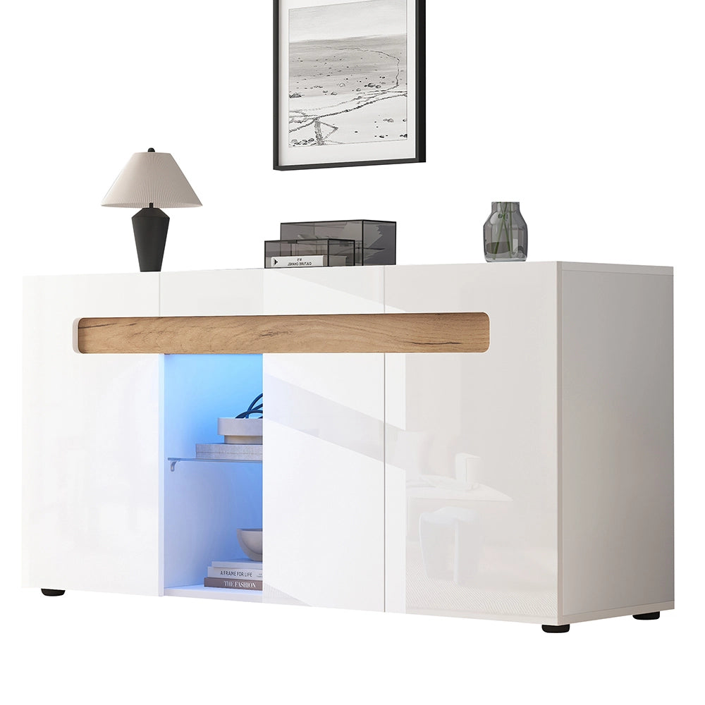 Buffet - Xylo - 3porte LED app 140x40x70cm vetro