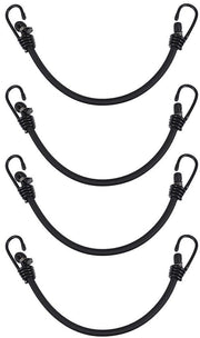 Cinture di elastomero 4 pezzi - Fissaggio elastico - Materiale poliestere duraturo - Leggero - Adatto per outdoor - Con ganci - Cavo di bungee