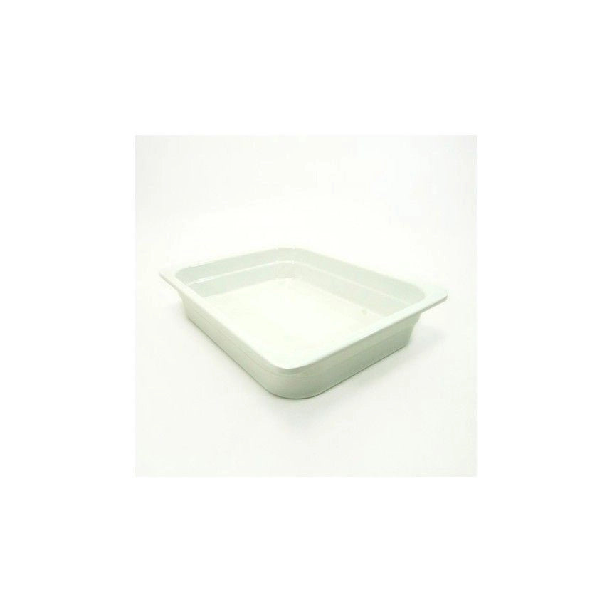 Bacinella rettangolare gastronomia in melamina bianca 35,3x26,5x6h