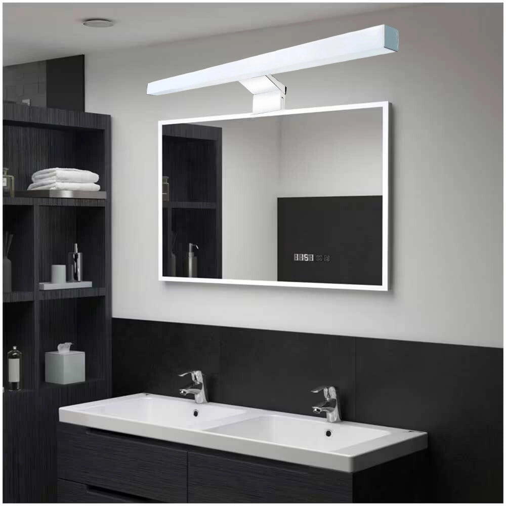 Trade Shop - Lampada Led Per Specchio Bagno 6w Luce 4000k Ip44 Argento Doppia Istallazione 400pc-1-an -