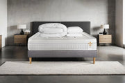 Pacchetto letto completo - Materasso 160x200cm + Box spring con doghe (kit) + 2 cuscini + Piumino - Vingt-Huit