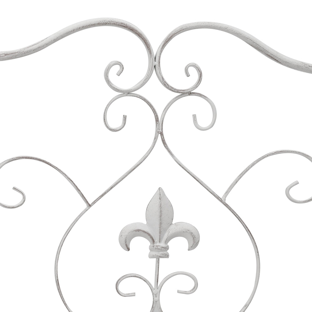 Panchina Bianca Metallo 104 x 54 x 93 cm Durevole