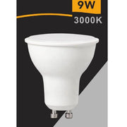 Trade Shop - Faretto Lampadina Led 9 Watt Gu10 Luce Calda Naturale Fredda Opaco 220° Gu10-9w - -bianco Caldo      -
