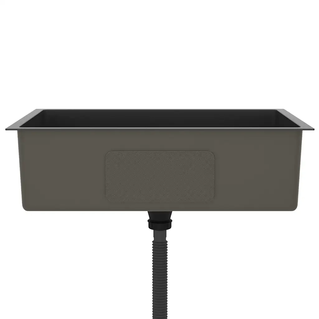 Lavello da Cucina Artigianale Nero in Acciaio Inox cod mxl 45165
