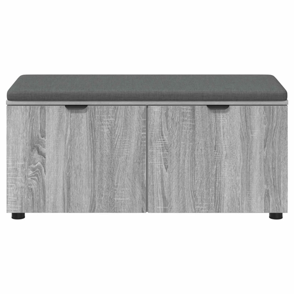 Panca per ingresso con cuscino Sonoma grigia 100 x 38 x 46 cm