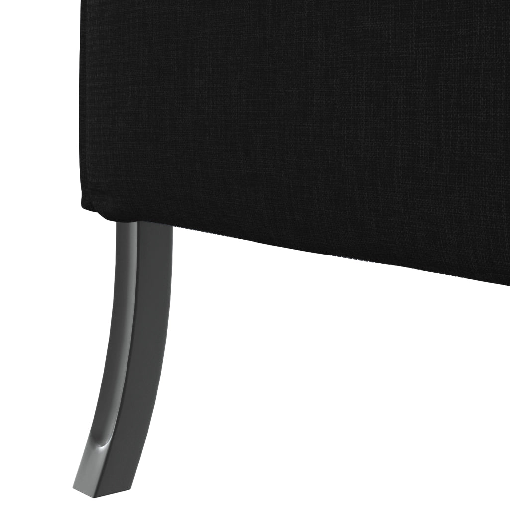 Divano Alto Nero 109x56x121 cm Tessuto