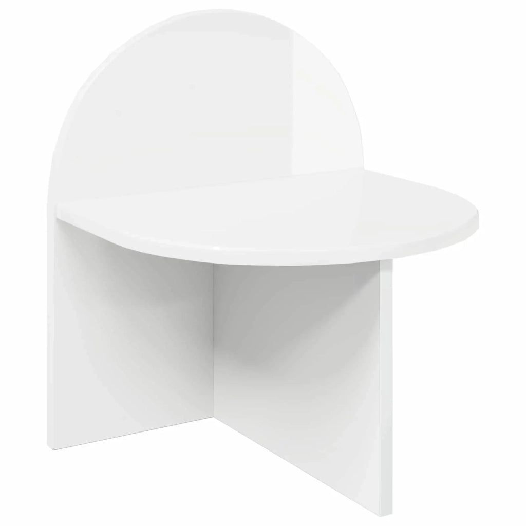 Set di 2 Comodini | Armadio da Notte | Mobiletto da notte Bianco Lucido 40 x 35,5 x 45,5 cm