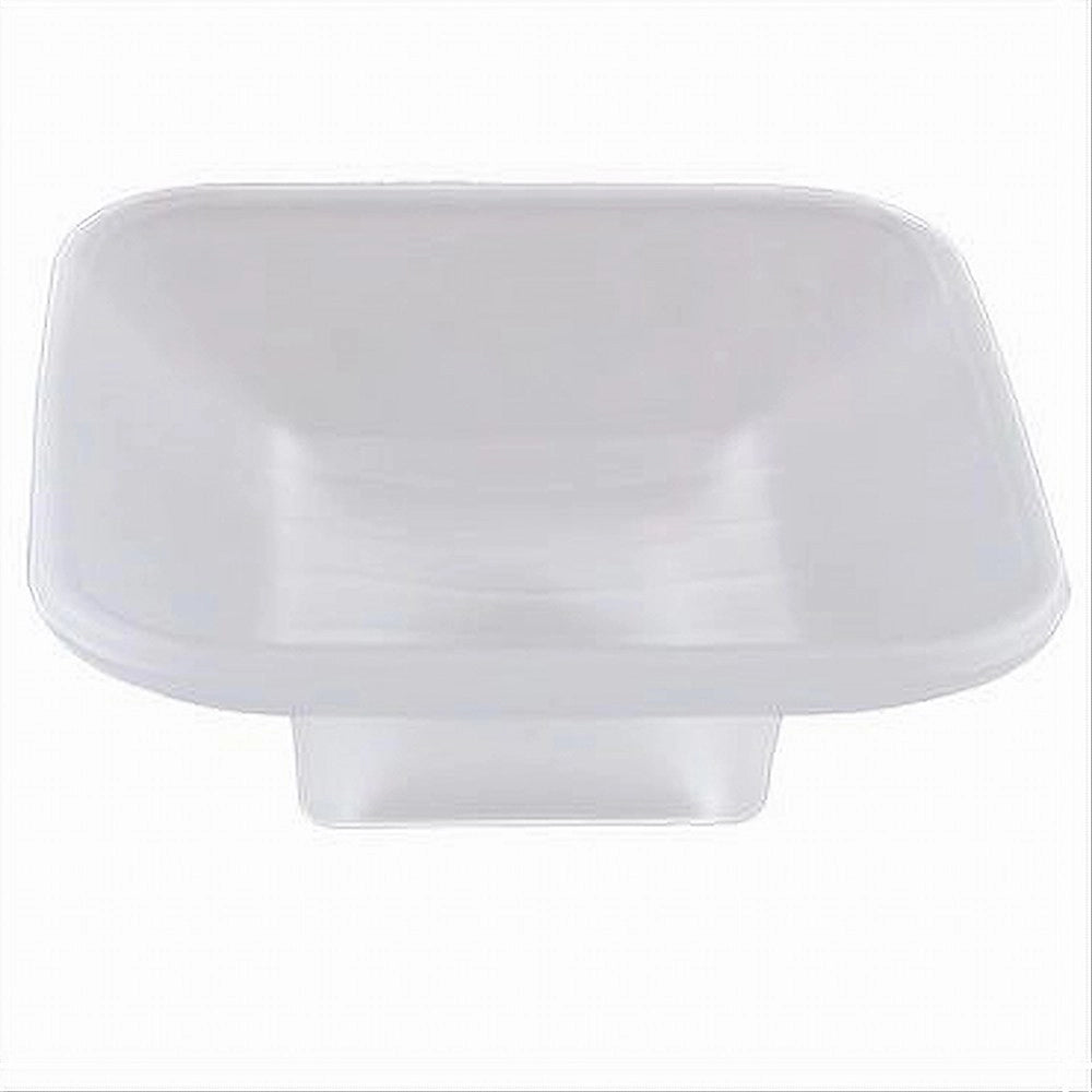 Trade Shop - Piattino Ricambio Porta Sapone In Vetro Satinato Quadrato Bagno Accessorio 87264 -