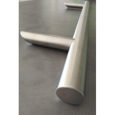 MANIGLIONE INOX INCLINATO 'ARIZONA' Ø 30x500 mm, Inter. 350 mm - Col. Inox satinato - 2 pezzi- FIMET MANIGLIE