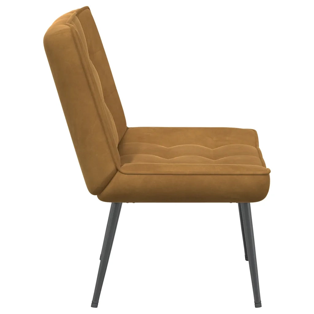 vidaXL Poltrona Relax 64x74x84 cm Marrone in Velluto