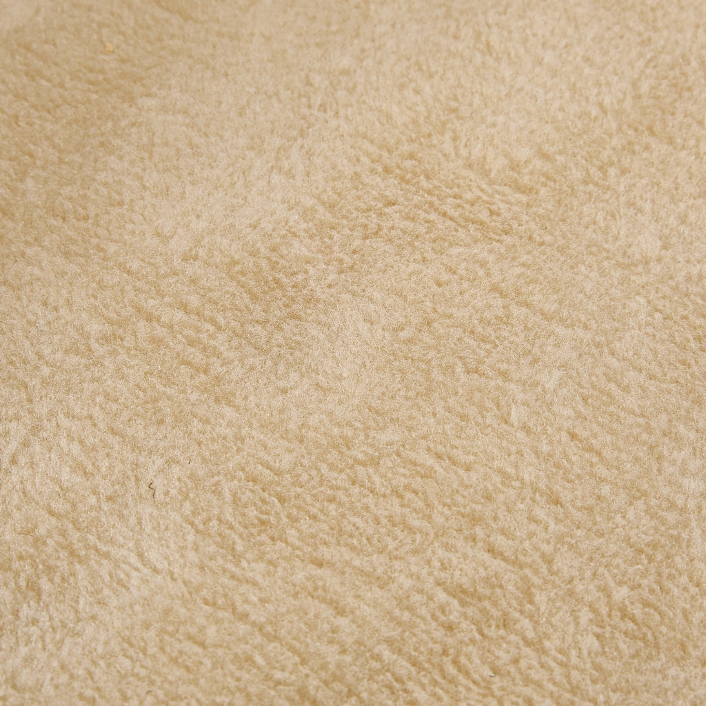 Tiragraffi per gatti con supporto ergonomico antiscivolo e silenzioso con bordo rialzato in poliestere beige 50 × 40 × 12,5 cm