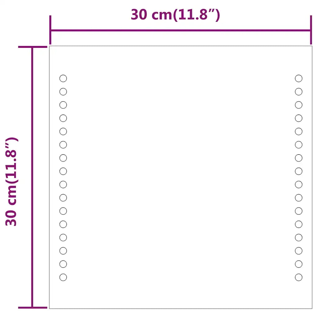 Specchio da Bagno con Luci LED 30x30 cm cod mxl 67492