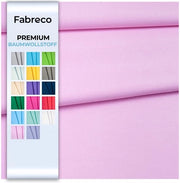 Stoffa 100% Cotone Premium per Metro, Piana, 2 m x 160 cm | 220 g/m - Soffice, Durevole e Idrorepellente | Tessuti per Cucito e Decorazione | Tessuto | Rosa