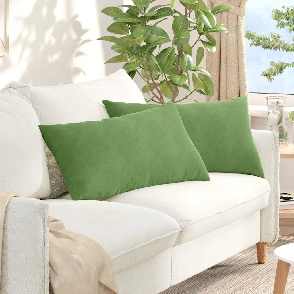 Cuscini da Divano 2 pcs Verde chiaro 80 x 40 cm