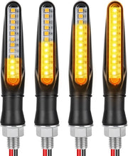 Fari di Semaforo - 4 Pezzi Fari Universali Idroimpermeabili di Semaforo - 12V Luce in Movimento - Fari di Giorno di Arresto Fari di Arresto per Motocicletta (Nero)