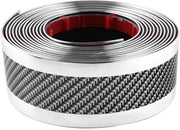 Bumper Protezione Universale - Fibra di Carbonio Motivo - Trim PVC di Soglia - Adesivo Auto - Imbottito Acqua - 4 Metri - Elenco di Montaggio
