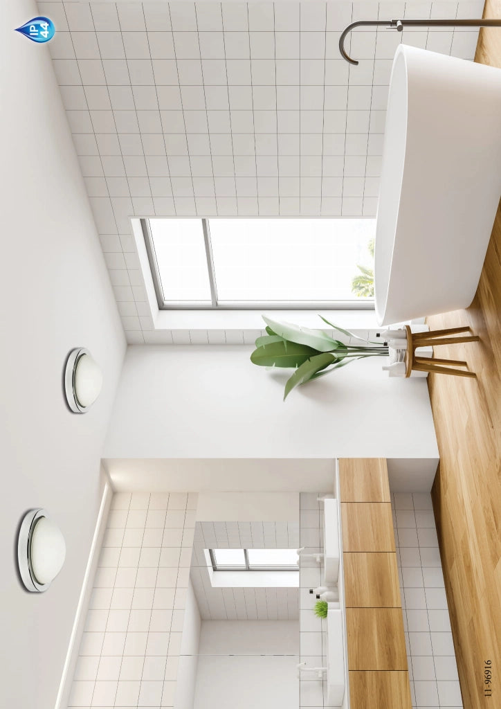 Candellux Roda plafoniera vetro bianco IP44 27cm E27