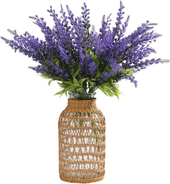 Set di Fiori Artificiali Lavanda Porpora per Decorazione Casa Regalo (6 Porpora)