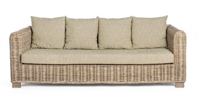 Divano 3 Posti 210x90x83h cm con Cuscini Fortaleza