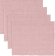 Tavoli da pranzo a 4 pezzi 35 x 46 cm, 100% cotone rimboccato, lavabile in lavatrice, rosa vintage