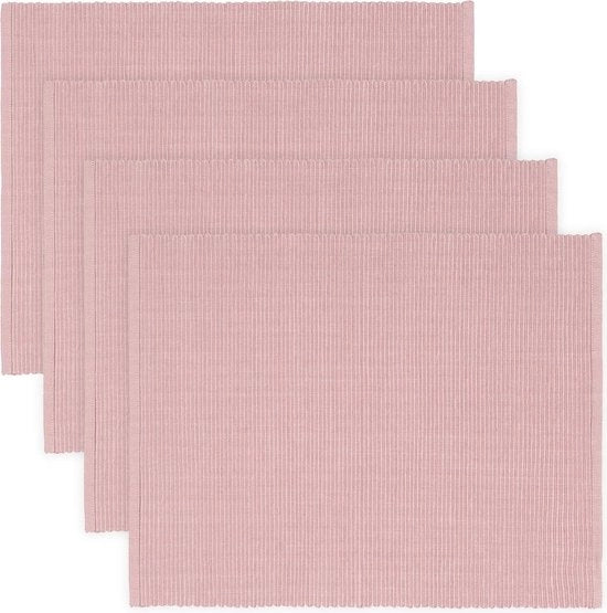 Tavoli da pranzo a 4 pezzi 35 x 46 cm, 100% cotone rimboccato, lavabile in lavatrice, rosa vintage