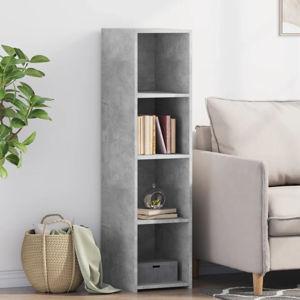 vidaXL Credenza Grigio Cemento 30x41x124cm in Legno Multistrato