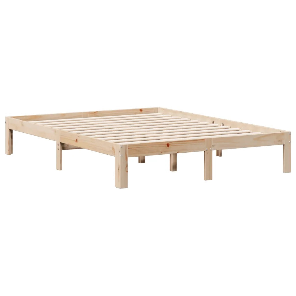 Letto matrimoniale | Letto per adulti | Letto Libreria senza Materasso 140x200 cm in Legno di Pino