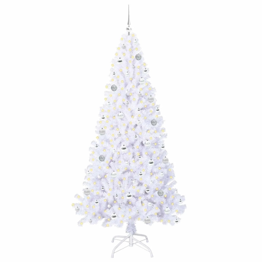 Albero di Natale artificiale Bianco 210 cm PVC e Acciaio 3426781