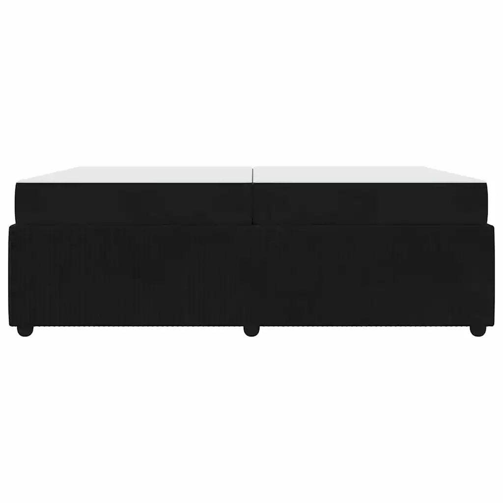 Struttura del letto con materasso Nero 200 x 200 cm Tessuto