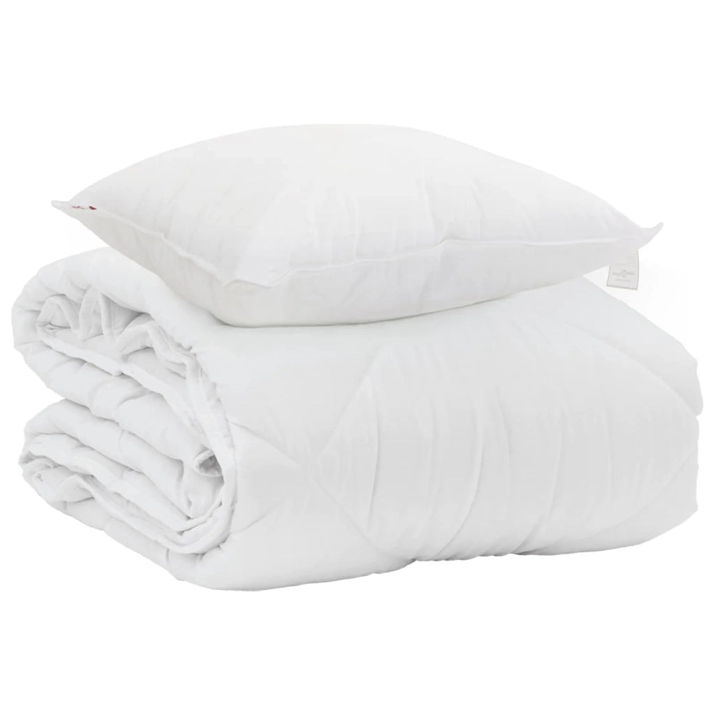 Duvet Estivo con cuscino 2 pcs Bianco Microfibra 3376448