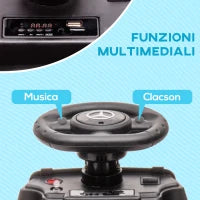 Macchina Elettrica per Bambini 18-48 Mesi Licenza Mercedes-Benz con Musica, Beige