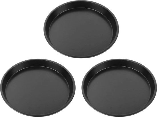 Set di Padelle per Pizza in Acciaio Inossidabile Antisudanti - 3 Pezzi 

Dimensioni: 27 cm
Material: Acciaio Inossidabile