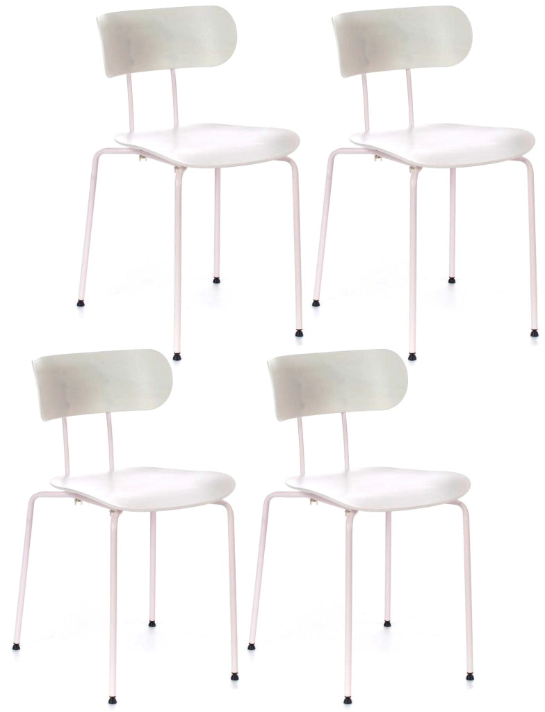 Set 4 Sedie 45x51xH82 cm in Polipropilene Fly Bianco