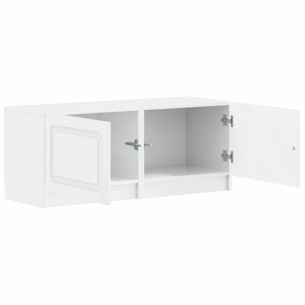 Mobile TV Bianco Lucido Legno ingegnerizzato 897779