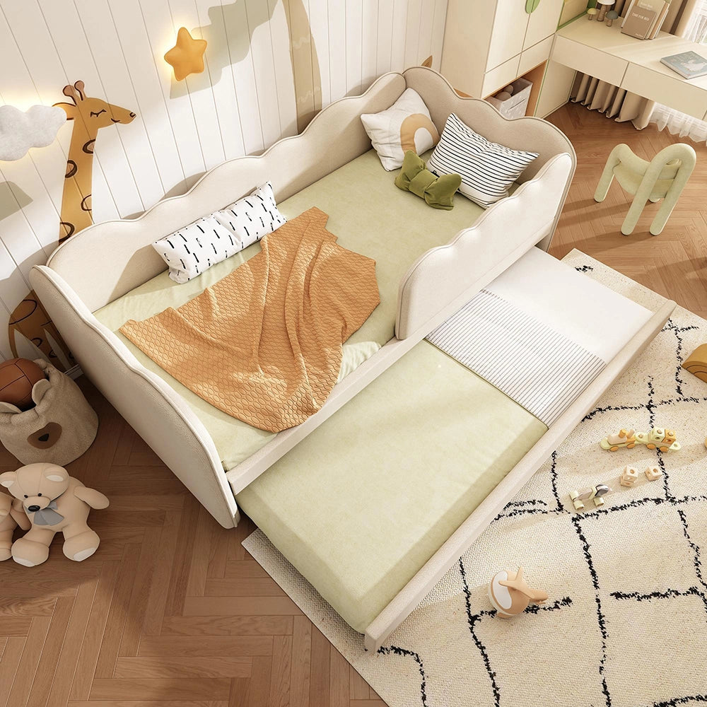 Divano letto 90x190cm?- Xylo - giorno gigogne lino beige