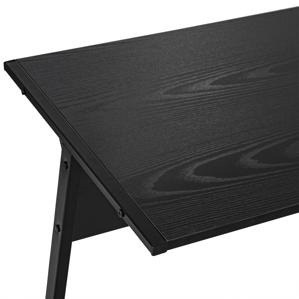 Scrivania angolare per ufficio ¨C zephmum ¨C nera 112.5x152x74 cm