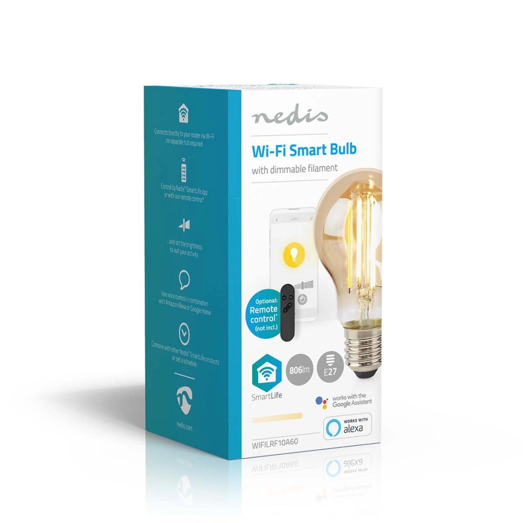 SmartLife 7W 806lm E27 LED Lampadina intelligente connessa Wi-Fi Bianco Nedis
