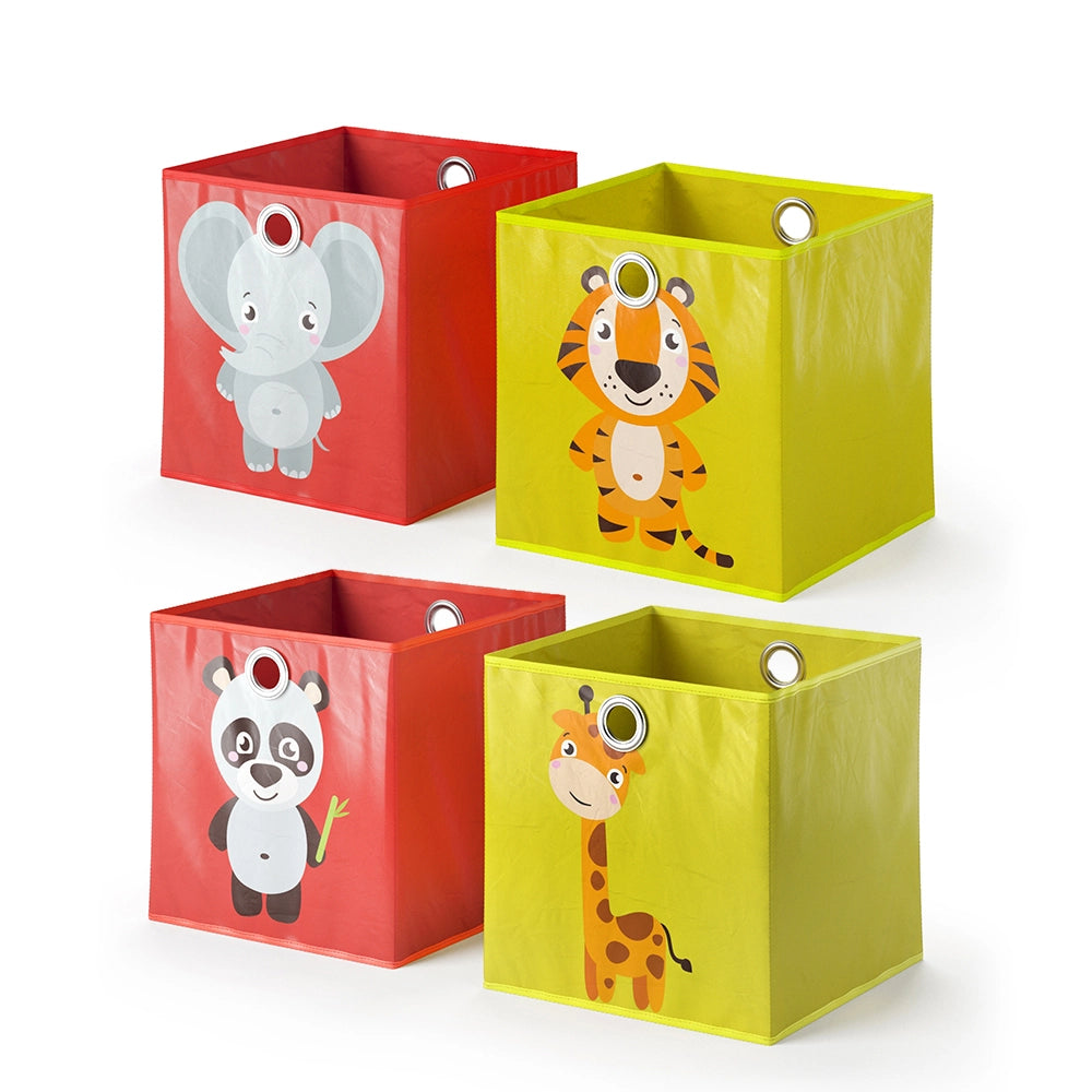 Vicco Scatola pieghevole Rosso/Giallo 30 x 30 cm Set di 2